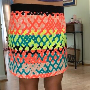 Milly Minis Neon Woven Mini Skirt girls size 8